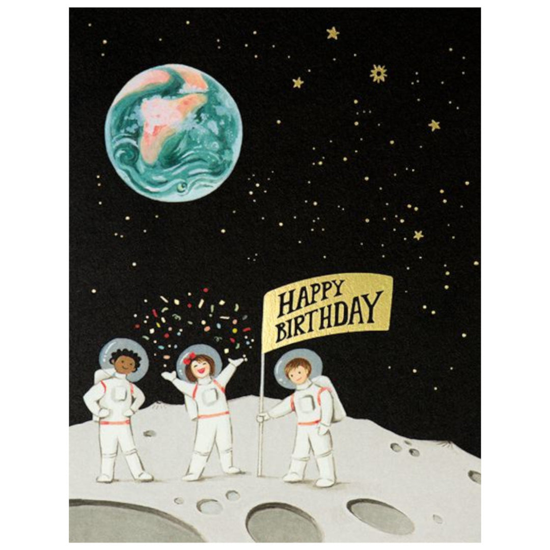 Birthday Card - Astronauts Birthday - JooJoo Paper