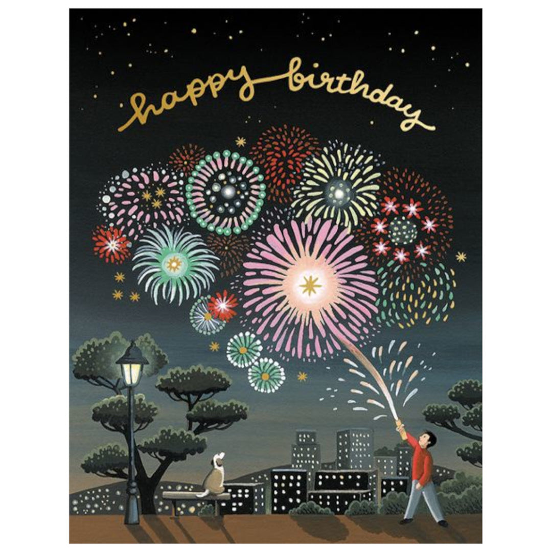 Birthday Card - Fireworks Birthday - JooJoo Paper