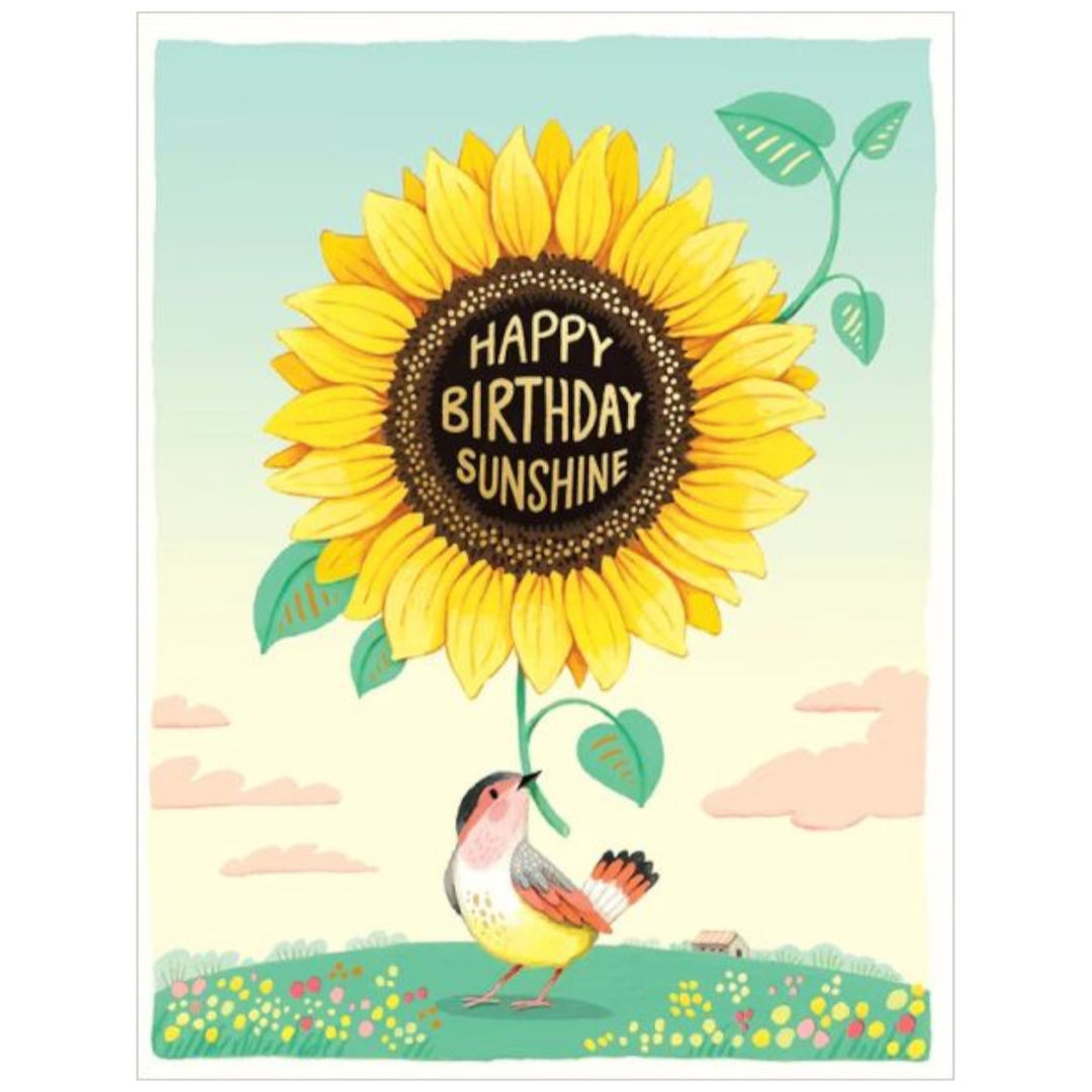 Birthday Card - Sunflower Birthday - JooJoo Paper