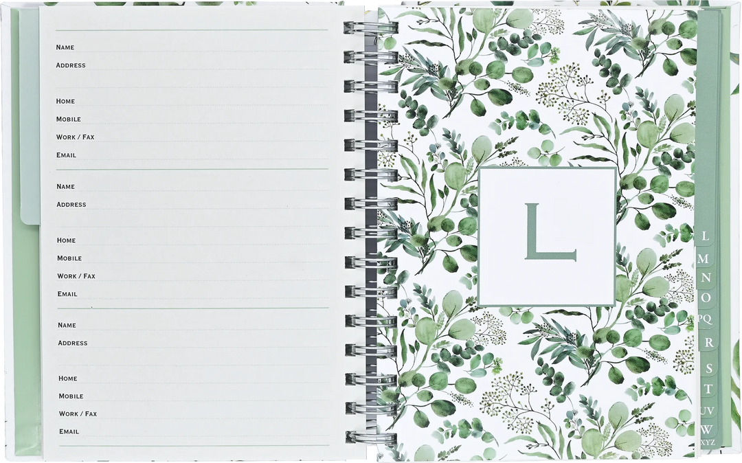 Address Book Large - Eucalyptus