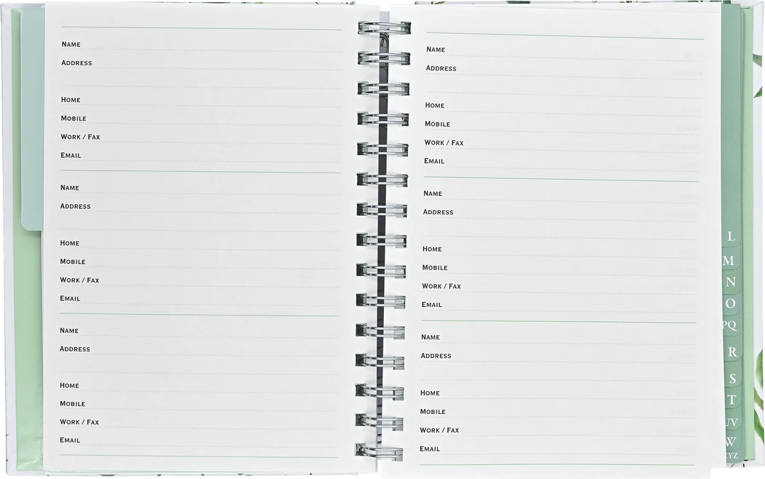 Address Book Large - Eucalyptus