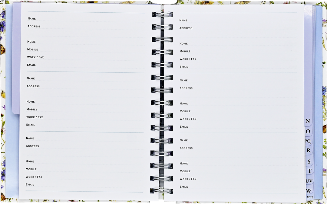 Address Book Large - Wildflower Garden