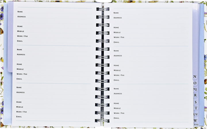 Address Book Large - Wildflower Garden