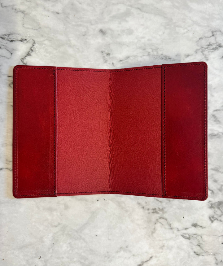 Manufactus Leather Passport Holder -  Red
