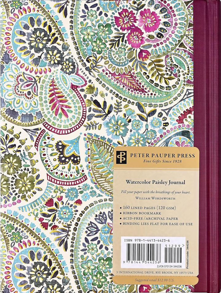 Medium Journal - Watercolour Paisley