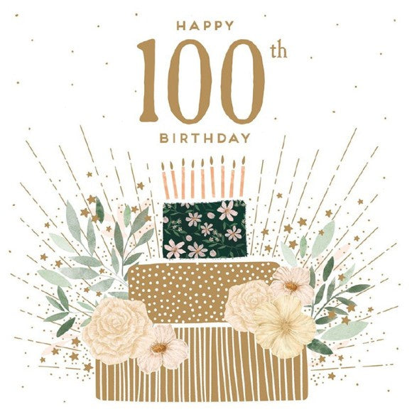 Jade Mosinski Card - Age 100 Cake