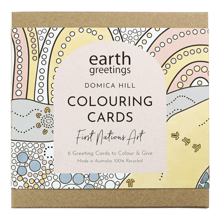 Earth Greetings Colouring Cards Pack of 6 - First Nations Art