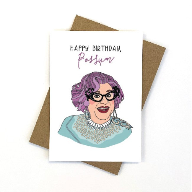 Birthday Card - Dame Edna - Candle Bark Creations