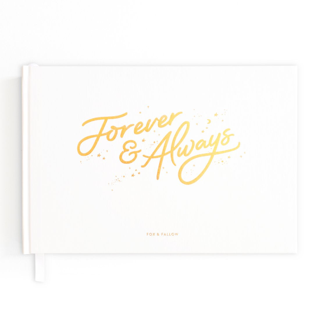 Wedding Guest Book - Forever & Always Prompted