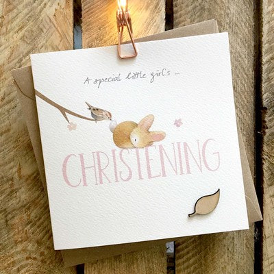 Ginger Betty Card - Girl's Christening