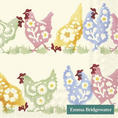 Emma Bridgewater Napkins - Cocktail - Spring Chickens Cream