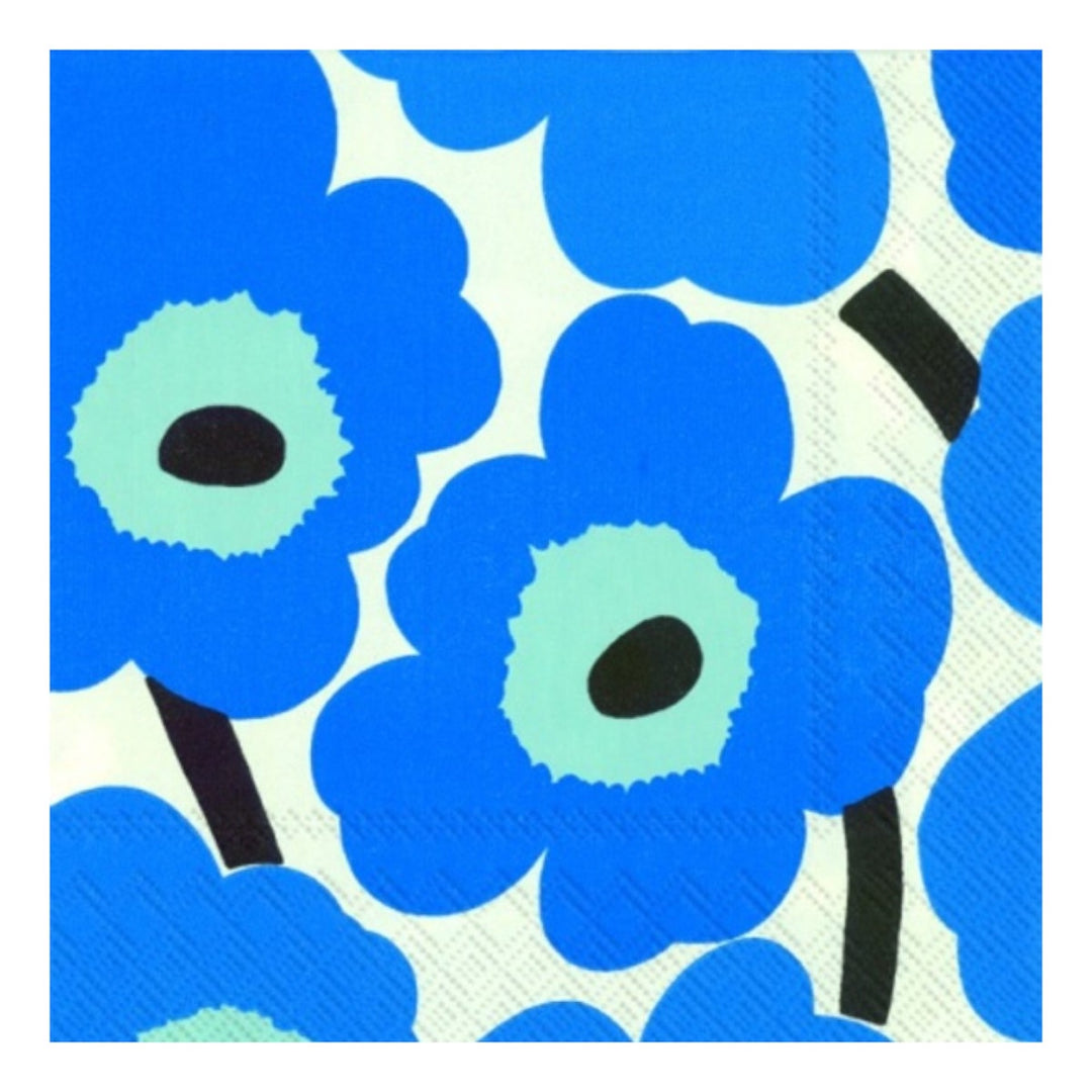 Lunch Napkins - Unikko Blue