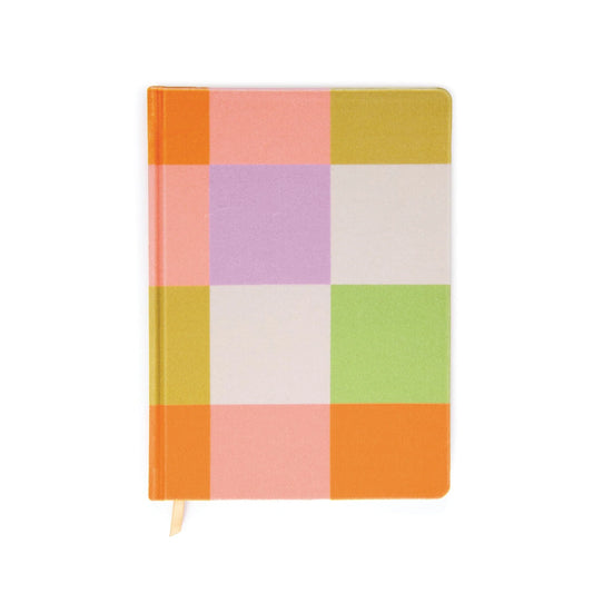 Velvet Hardcover Journal - Check Design