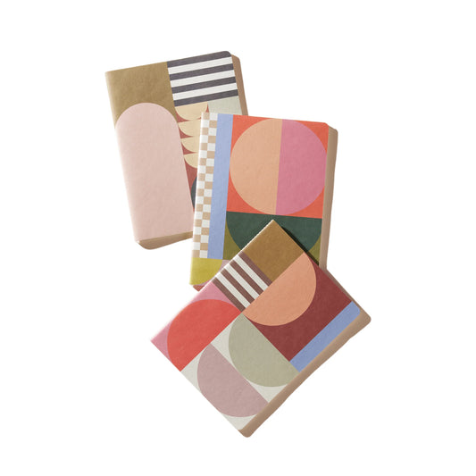 Set of 3 Ruled Notebooks - Geo