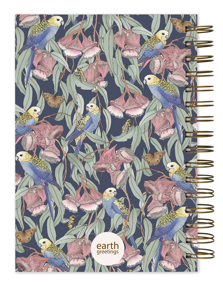 Earth Greetings A5 Journal (Lined) - Rosellas Amongst The Mallee