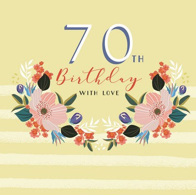 Glow Collection Card - 70th Birthday With Love
