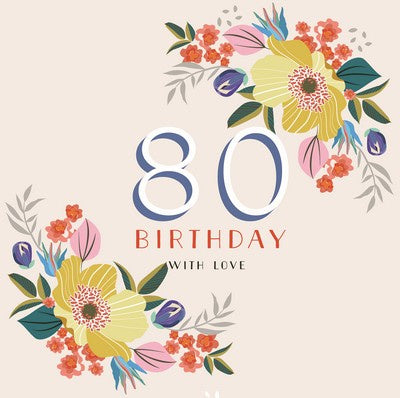 Glow Collection Card - 80th Birthday