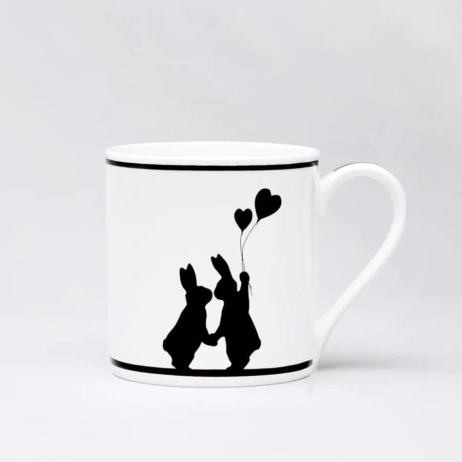 HamMade Fine China Mug - Lovestruck Rabbit