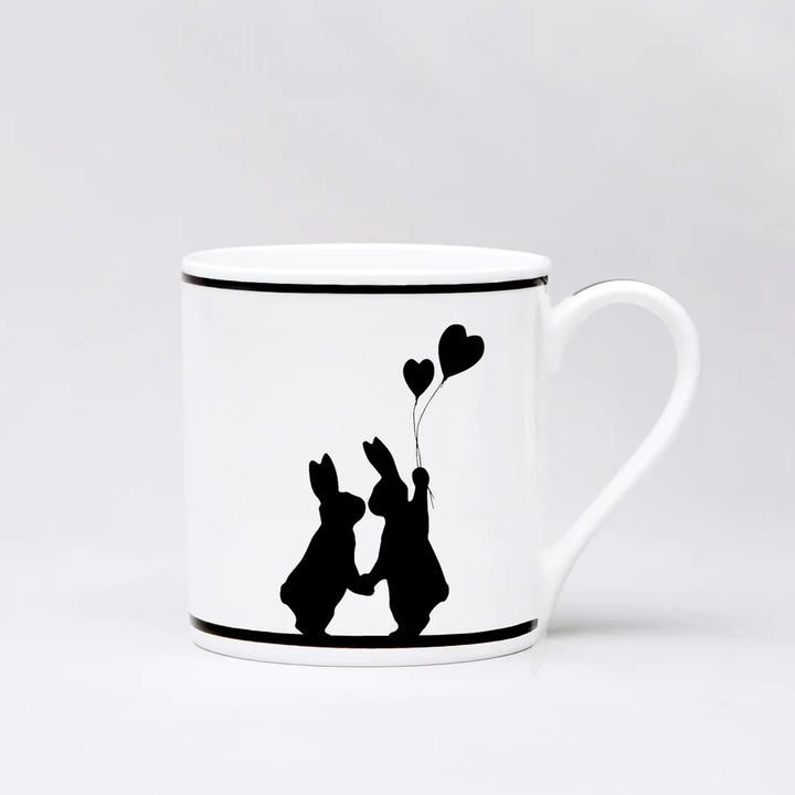 HamMade Fine China Mug - Lovestruck Rabbit