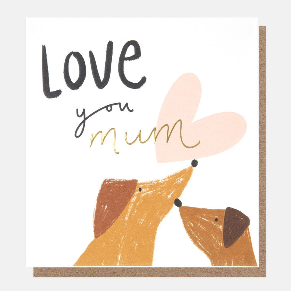 Card - Dog & Heart Love You Mum