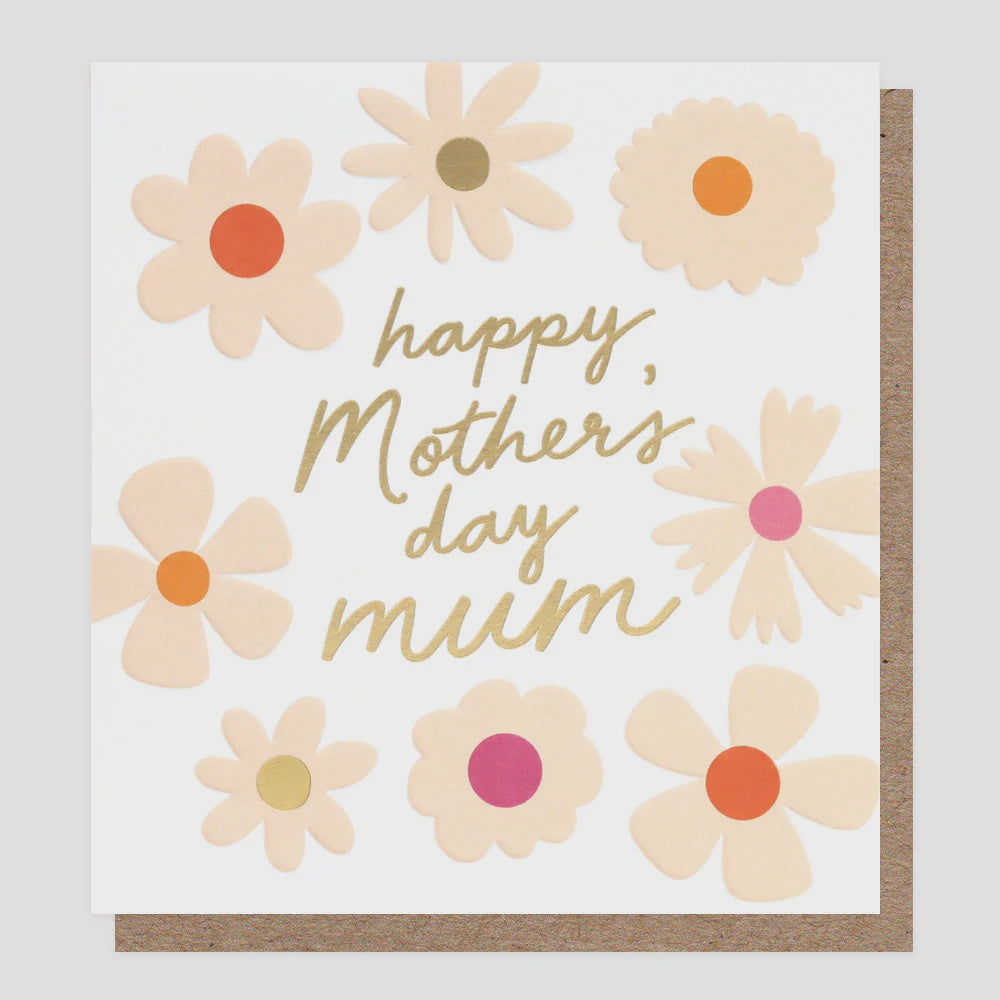 Card - Happy Mothers Day Mum Pink Flowers