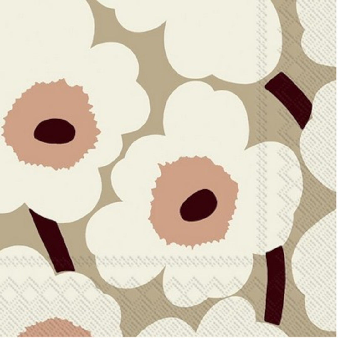 Marimekko Lunch Napkins - UNIKKO Cream Rose