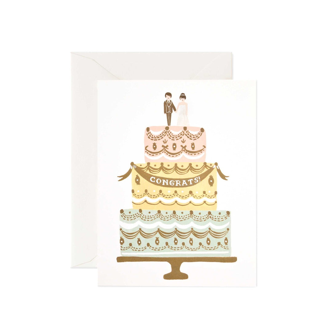 Rifle Paper Co. Card - Congrats Wedding Cake