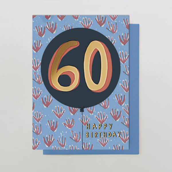 Stop The Clock Design Card - Age 60 Balloon