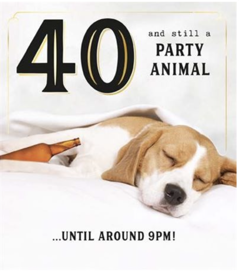 Funny Works Card - 40 and Still A Party Animal