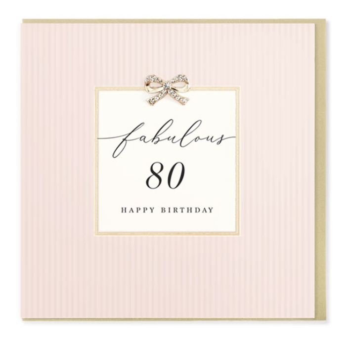 Madelaine Card - Fabulous 80 - Happy Birthday