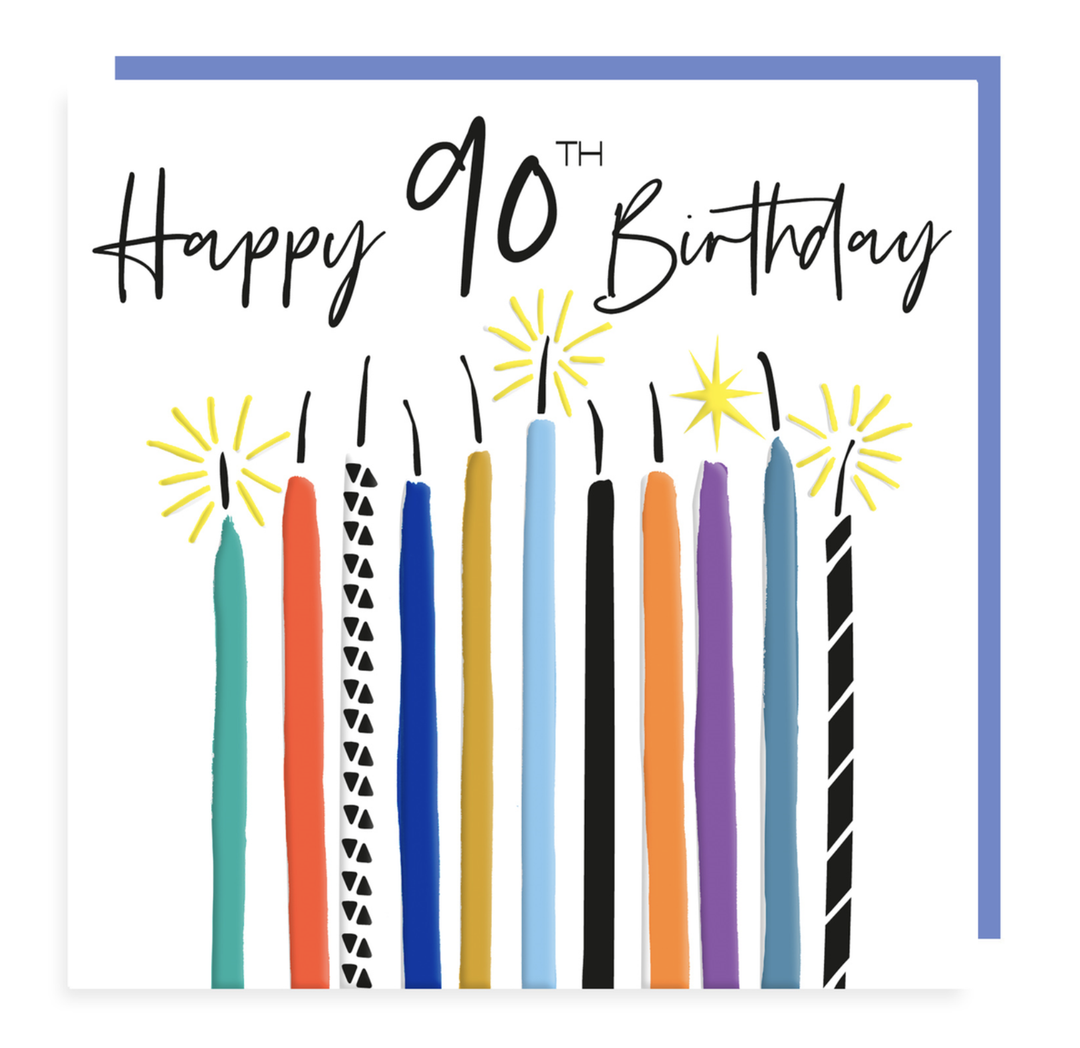 Fiori Rosa Card - Happy 90th Birthday