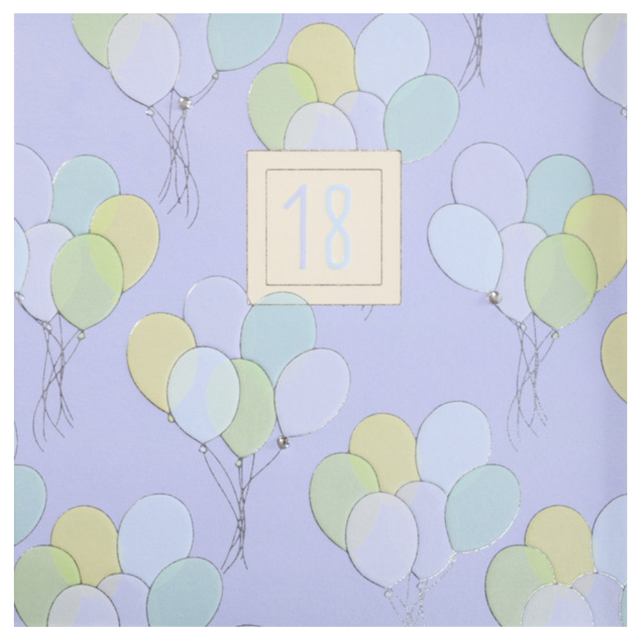 Gelato Card - 18 Balloons Blue
