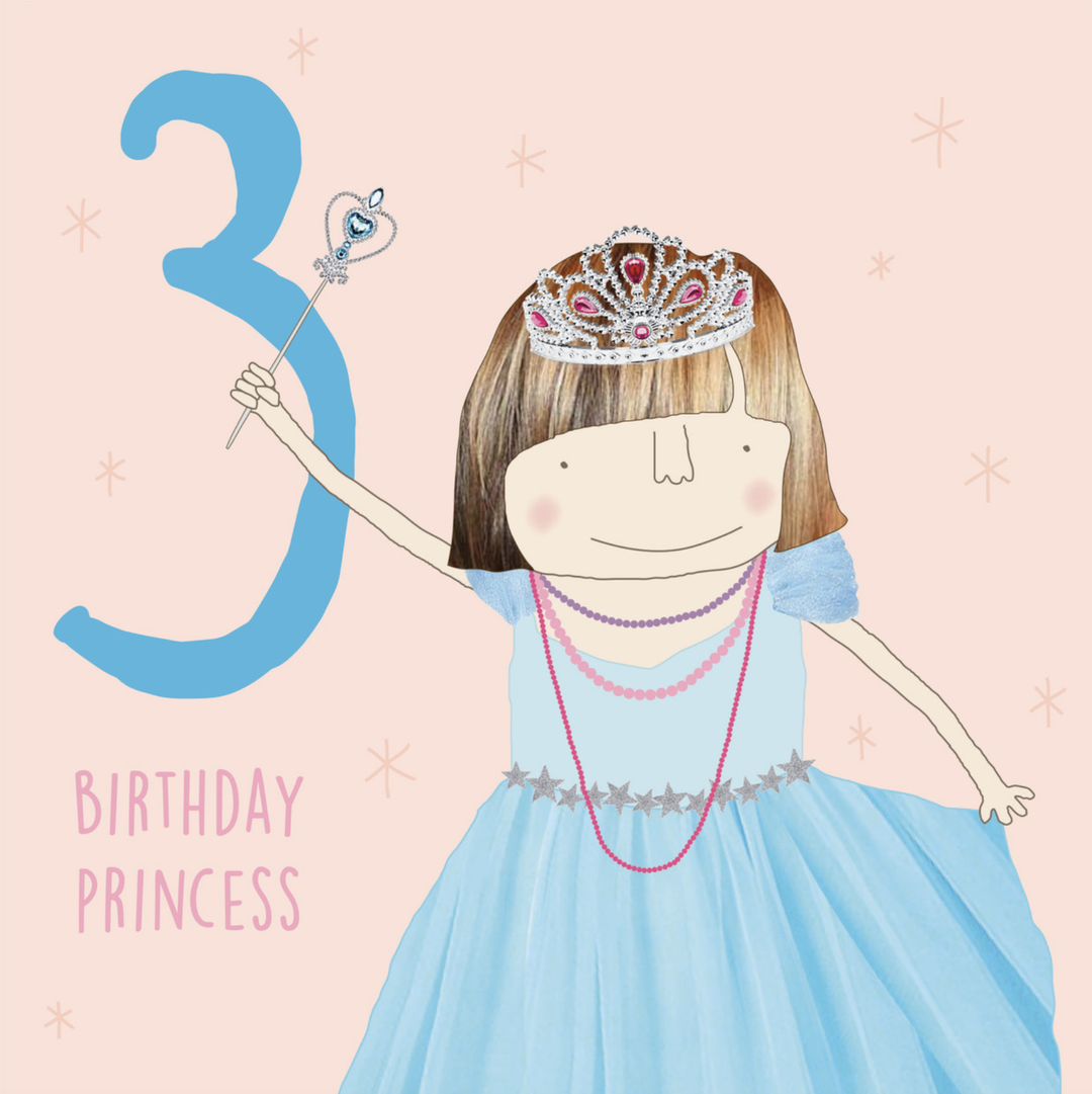 Princess 3rd birthday card