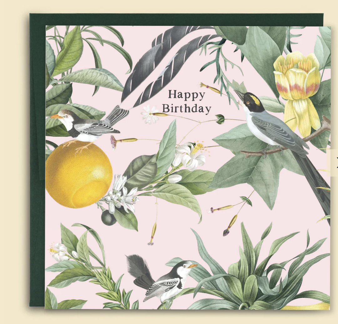 Card - Happy Birthday Birds & Lemons