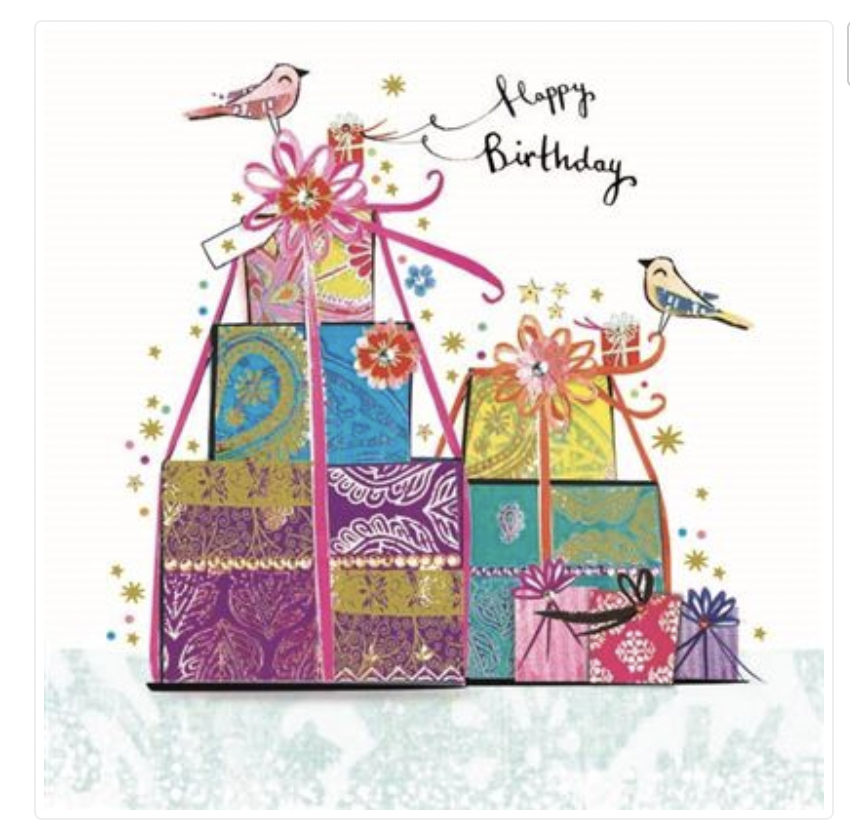 Artisan Card - Present Stack with Birds