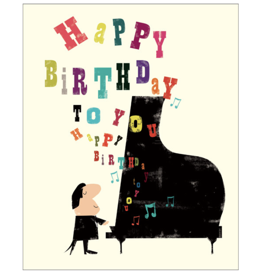 Ink Press Card - Grand Piano