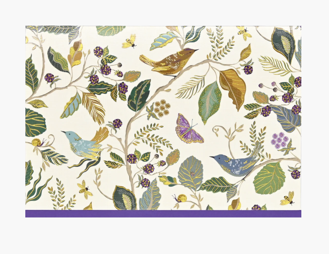 Boxed Everyday Note Card - Birds and Berries