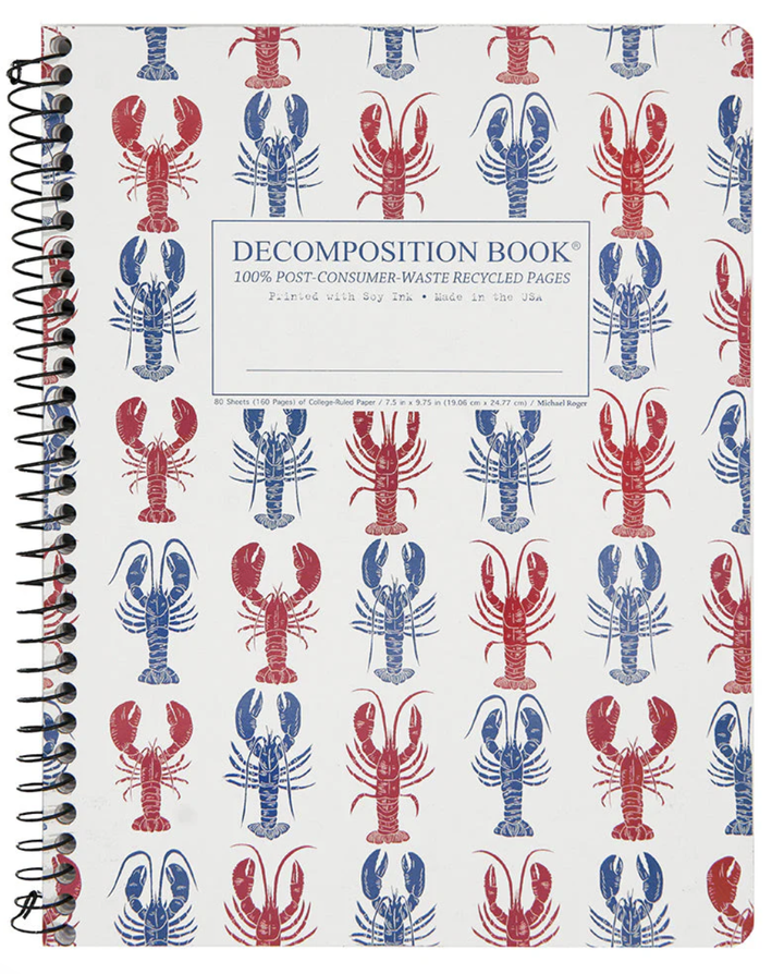 Decomposition Book - Large Notebook - Ruled - Lobsters