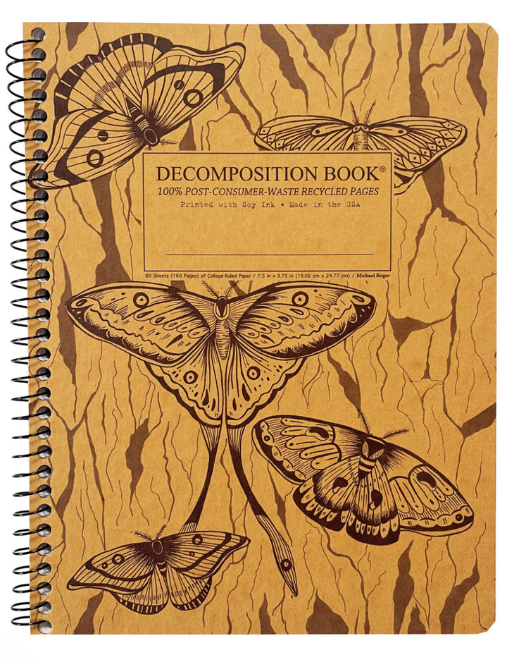 Decomposition Book - Large Notebook - Ruled - Midnight Moths