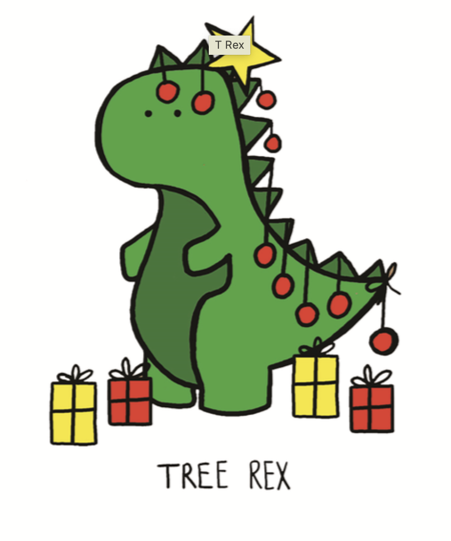 Portfolio Christmas Card - T Rex