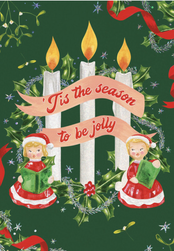 Art File Christmas Card - Tis The Season Candles