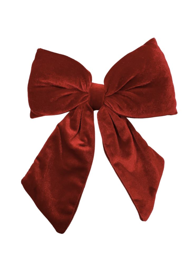 Velvet Bow Tie - Red