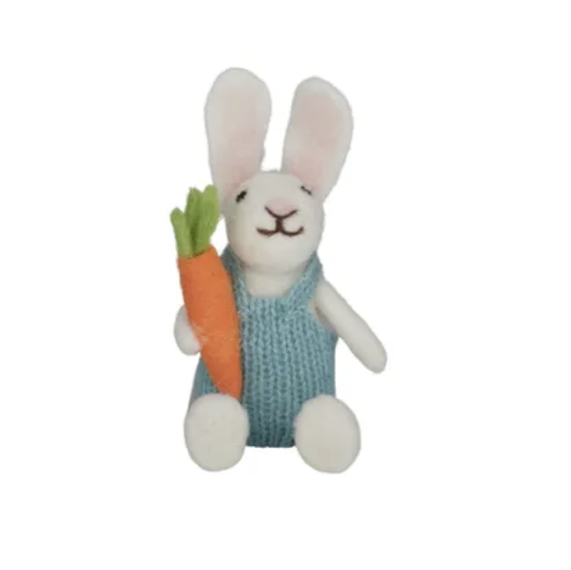 Felt Decoration - Parker Rabbit Blue/White