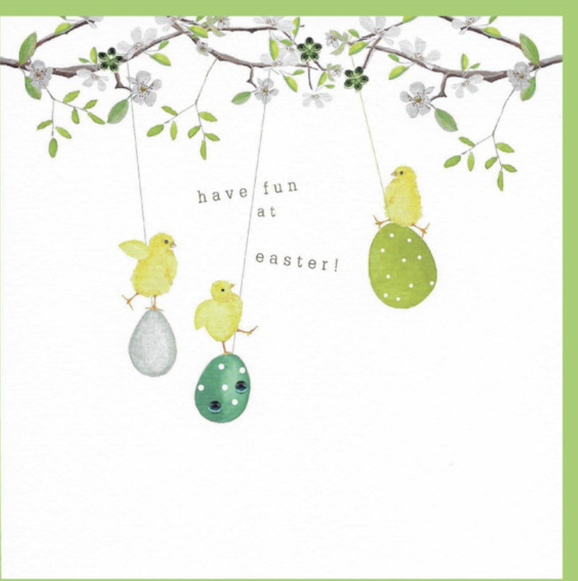 Cinnamon Aitch Card - Chicks on Eggs