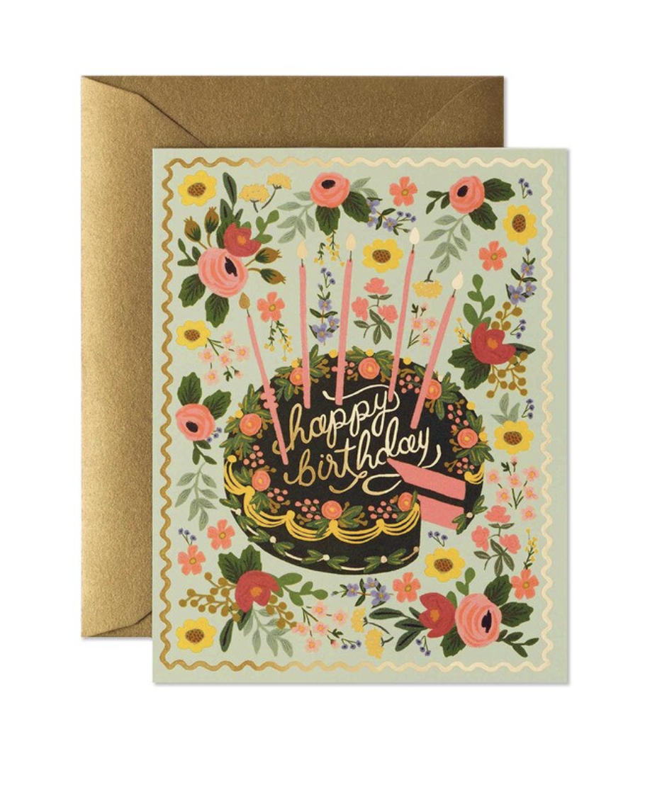 Card - Floral Cake Birthday
