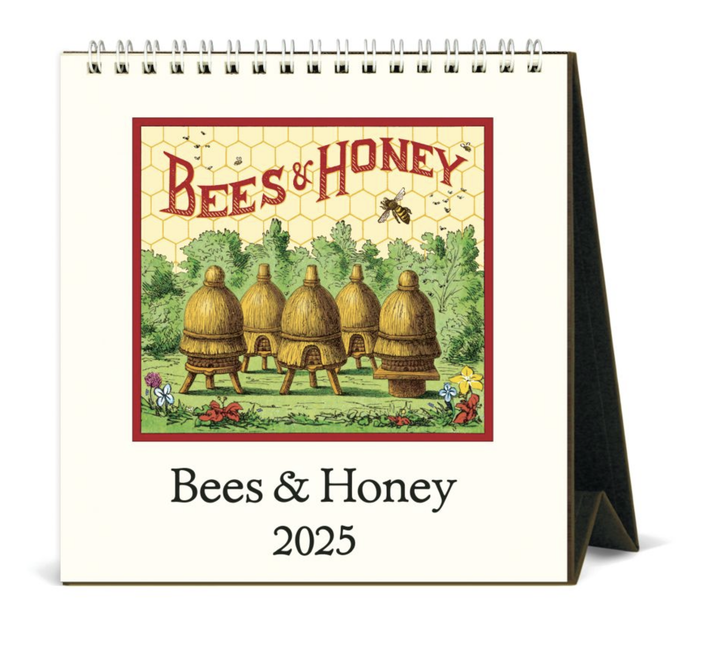 Cavallini 2025 Desk Calendar - Bees & Honey