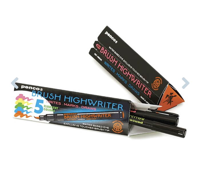 Highwriter Brush Pen - Assorted Colours