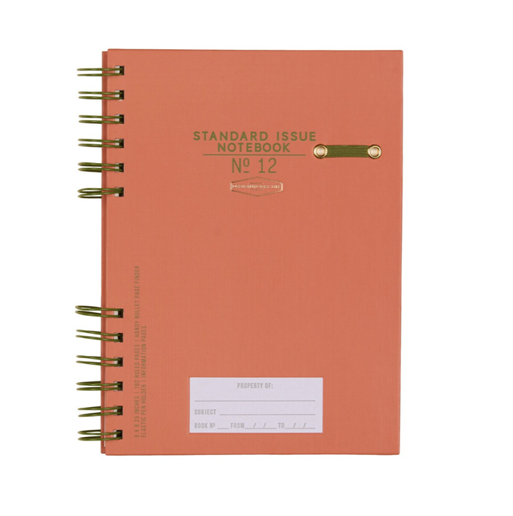 Standard Issue Planner Notebook No. 12 - Army Green + Chili
