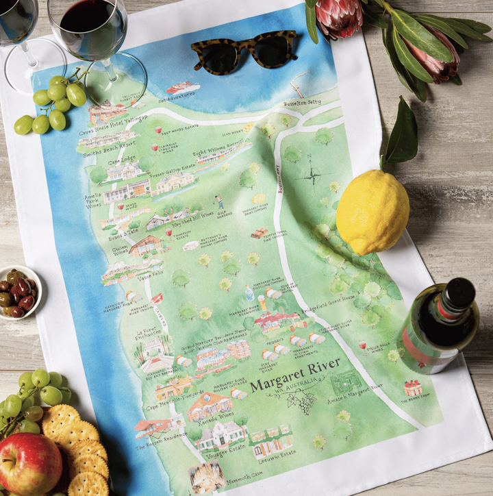 Wine Region Tea Towel - Margaret River