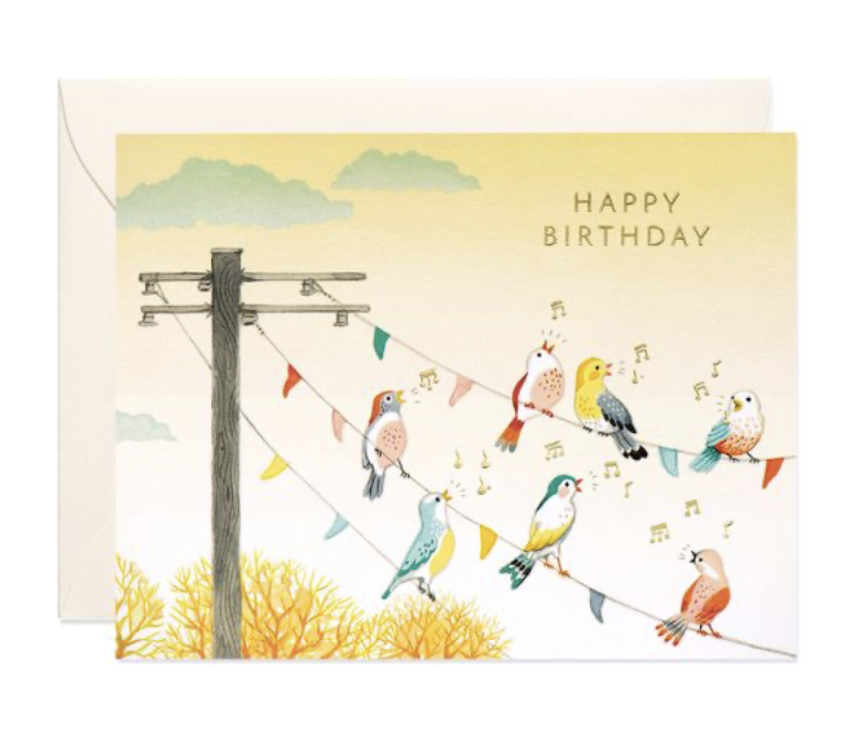 JooJoo Paper Card - Birds On a Wire